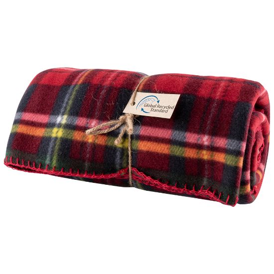Plaid polaire Tartan à carreaux rouges