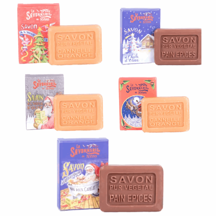 Papillote de 5 Savons de NOEL pain d'épice orange cannelle
