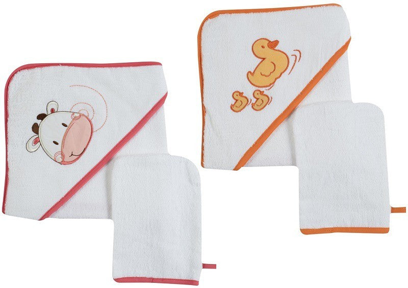 Sortie de Bain et Gant pour Bébé 100% coton