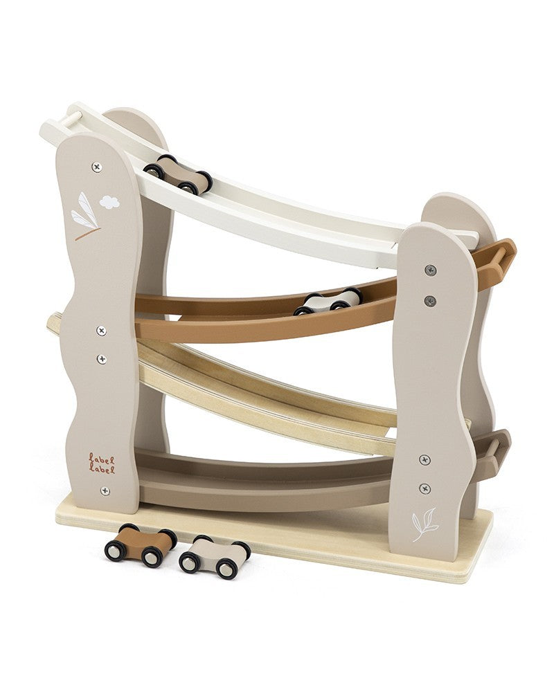 Toboggan de petites voitures en bois