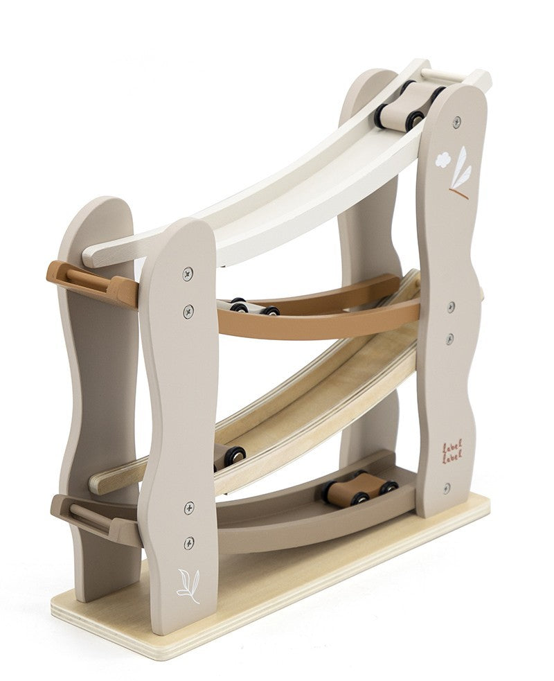 Toboggan de petites voitures en bois