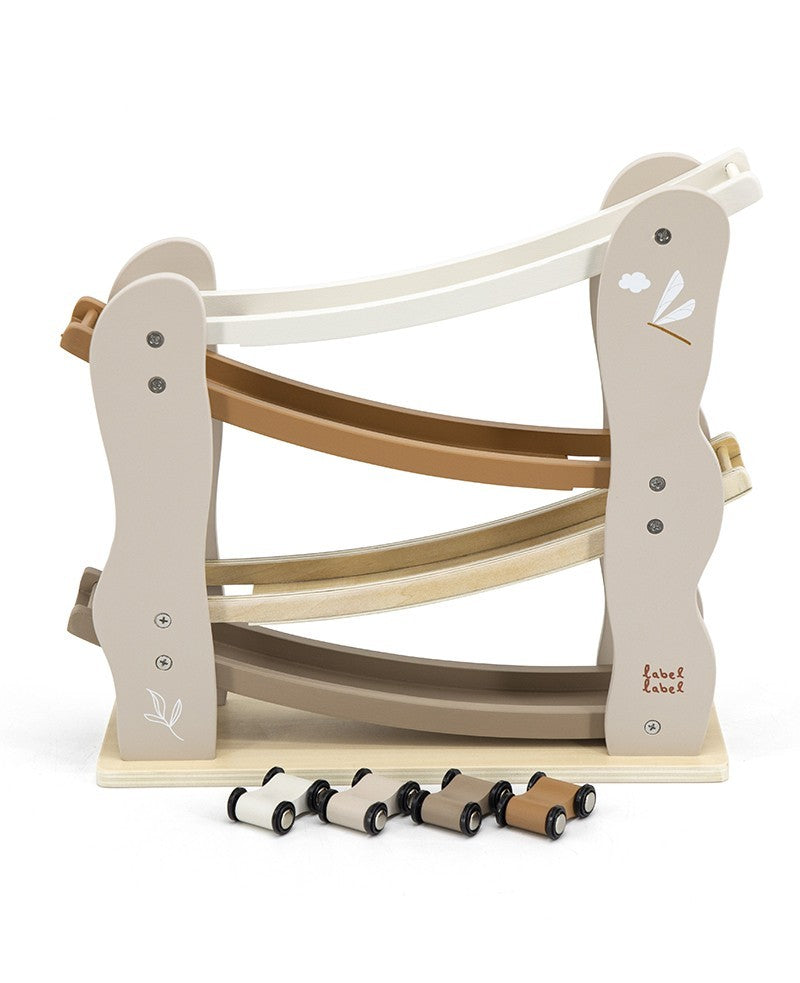 Toboggan de petites voitures en bois