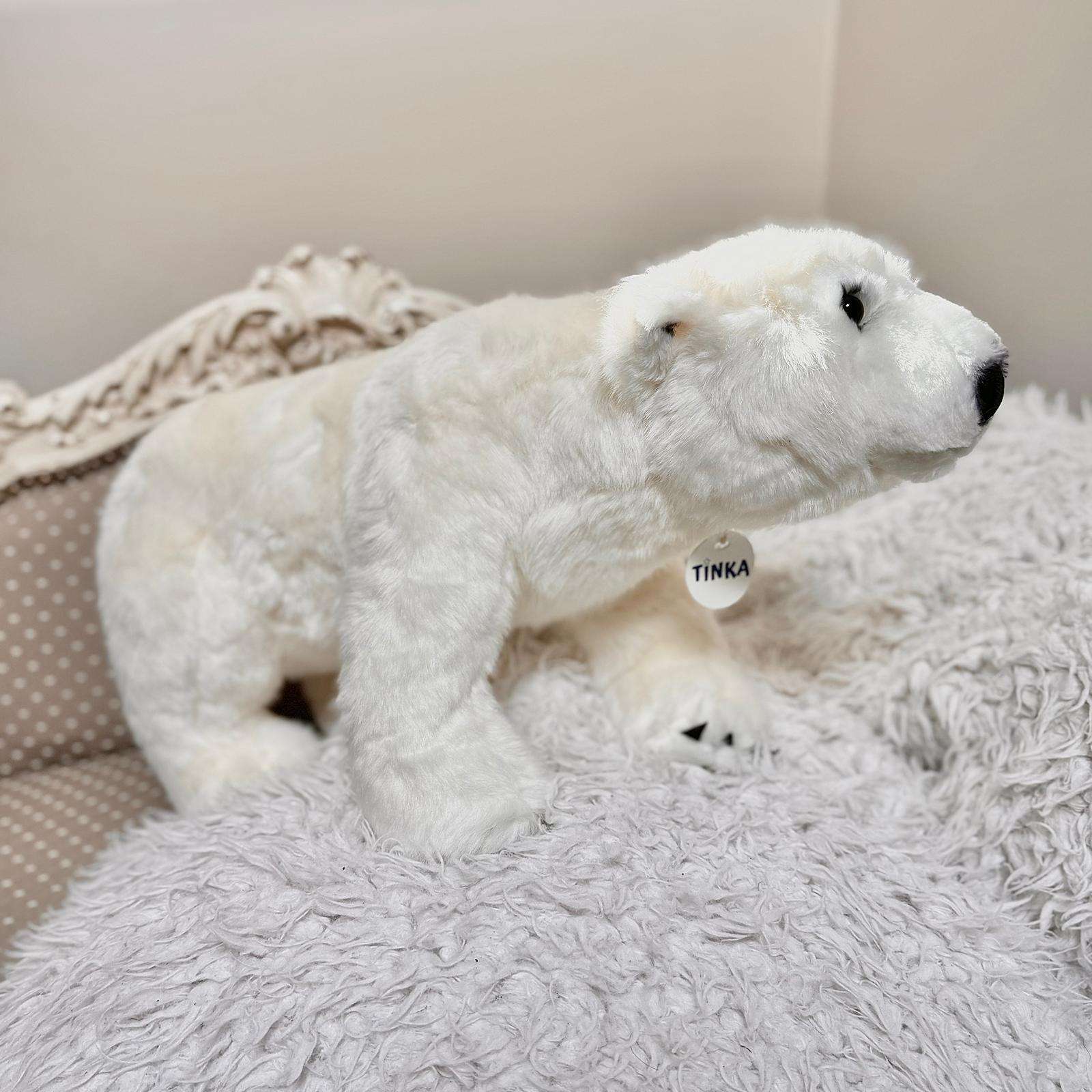 Grande Peluche Ours polaire toute douce - 53cm