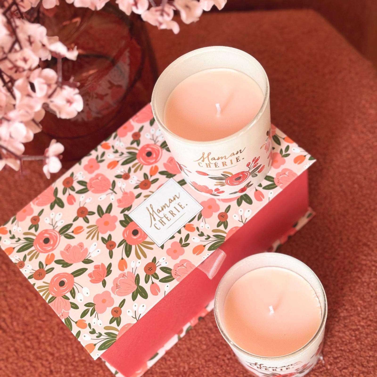 Coffret MAMAN CHERIE 2 bougies parfumées