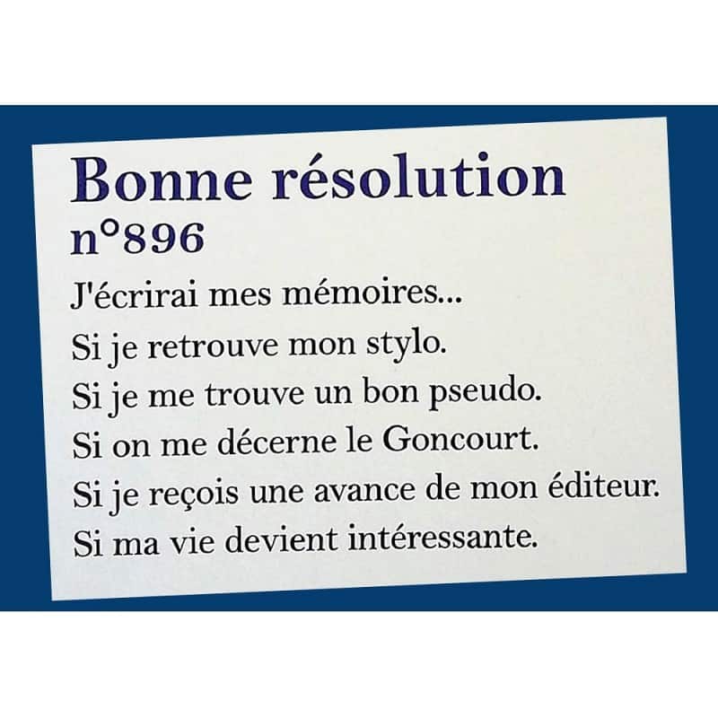 Carnet Bonne résolution N°896