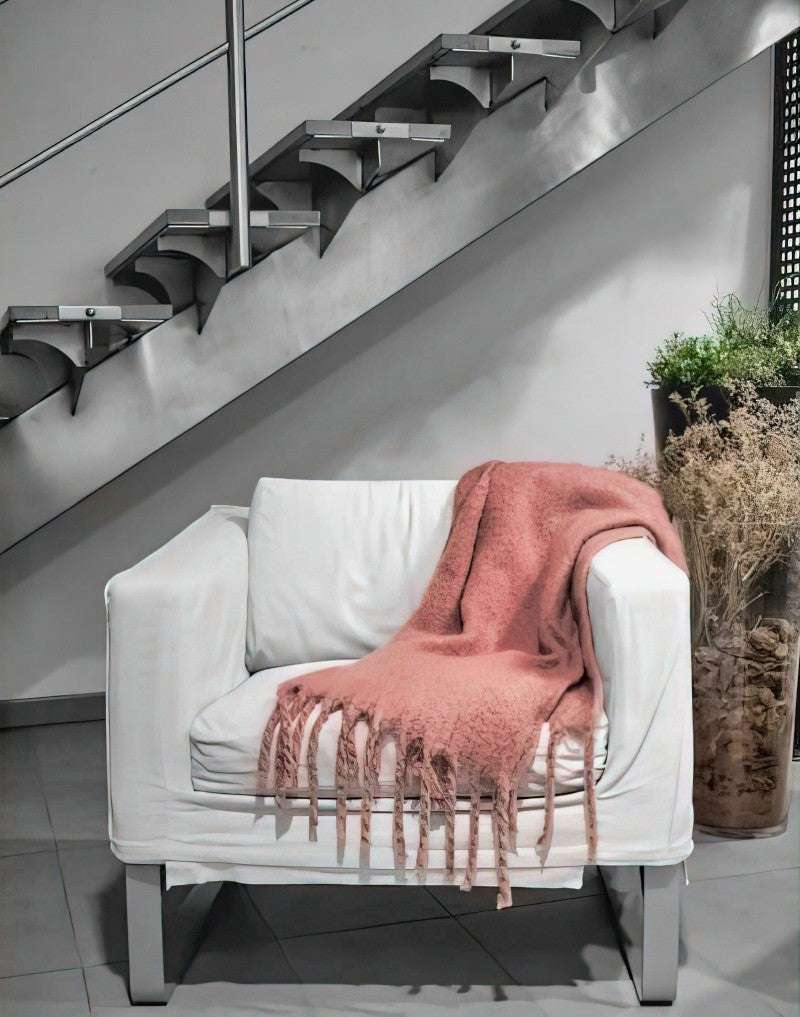 Châle très doux vieux rose