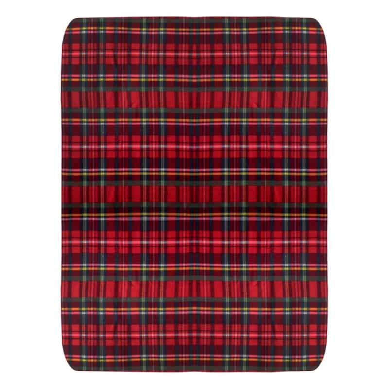 Plaid polaire Tartan à carreaux rouges