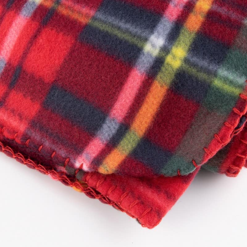 Plaid polaire Tartan à carreaux rouges