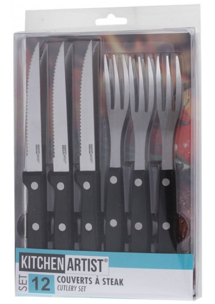 Coffret couverts à steak 6 pers.