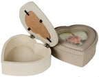 Boîte Coeur Cadre Photo Bois - Rangement Bijoux Romantique