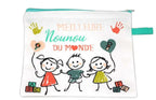 Trousse coton "La Meilleure Nounou du Monde"