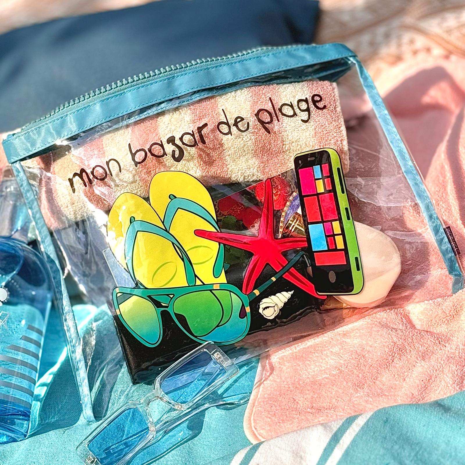 Trousse de voyage transparente mon bazar de plage