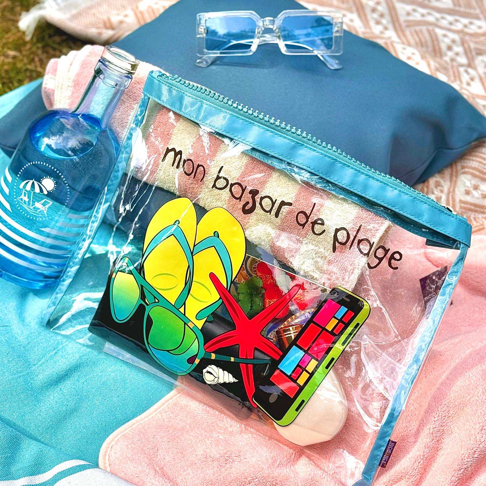 Trousse de voyage transparente mon bazar de plage