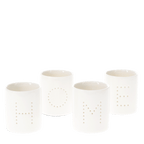 Photophore Home porcelaine blanche