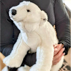 Peluche ours polaire 53cm qualité premium - Pelage blanc immaculé doux au toucher - Cadeau naissance
