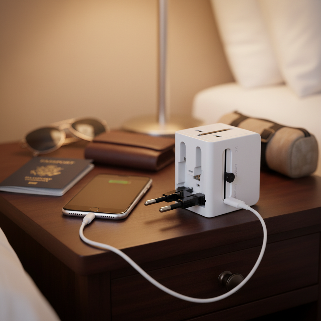 Adaptateur universel mise en situation carré