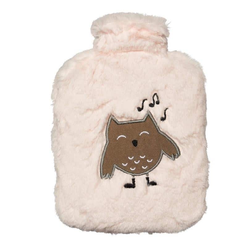 Bouillotte Chouette Rose - Chaufferette Rechargeable
