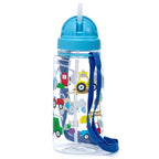 Bouteille Gourde Enfant 450ml avec Paille & Cordon Tracteur de Ferme