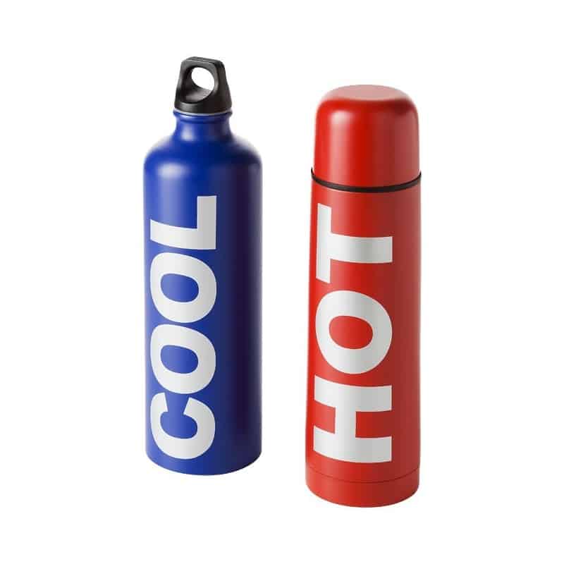 Le Duo - une Bouteille isotherme et un bidon simple CHAUD et FROID