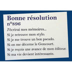 Carnet Bonne résolution N°896