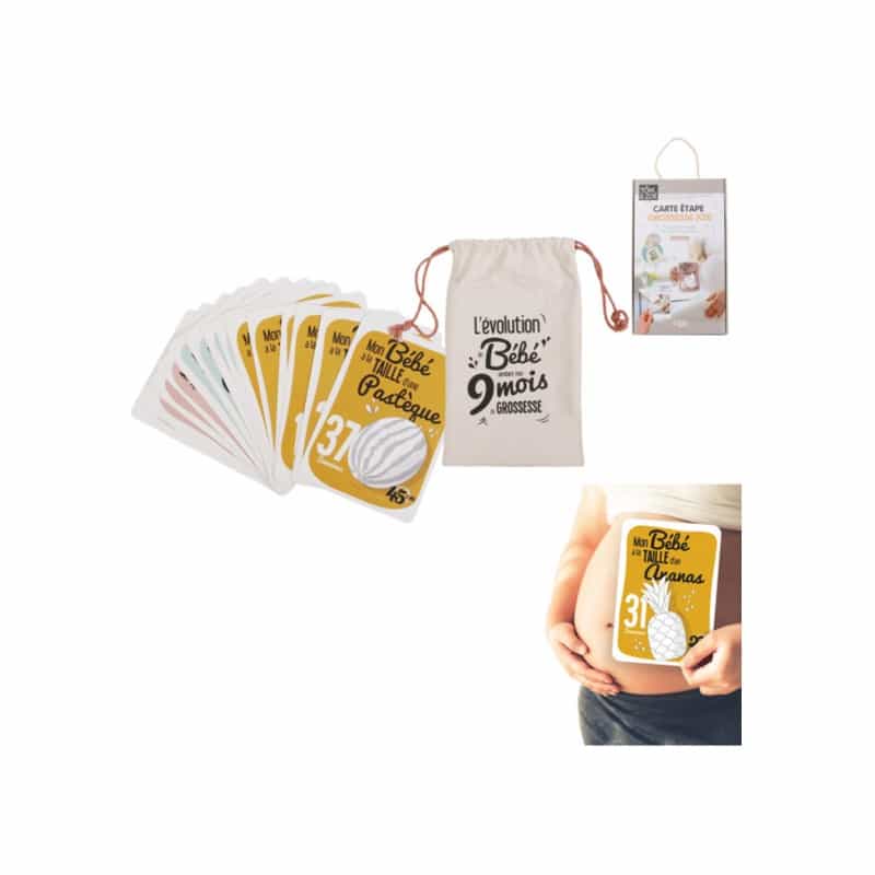 Cartes illustrées pour vos photos de grossesse