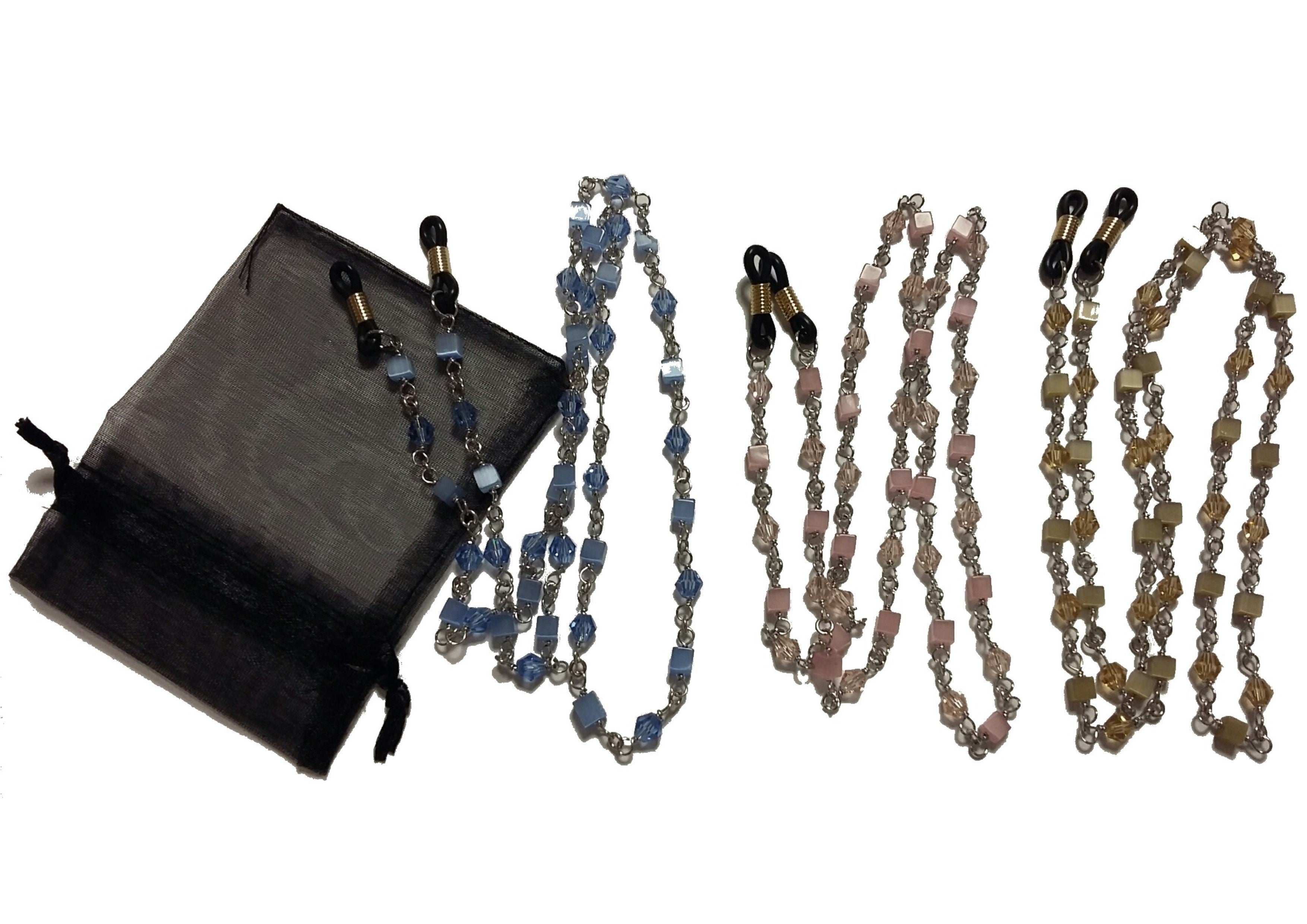 Chaîne à lunettes perles de couleur