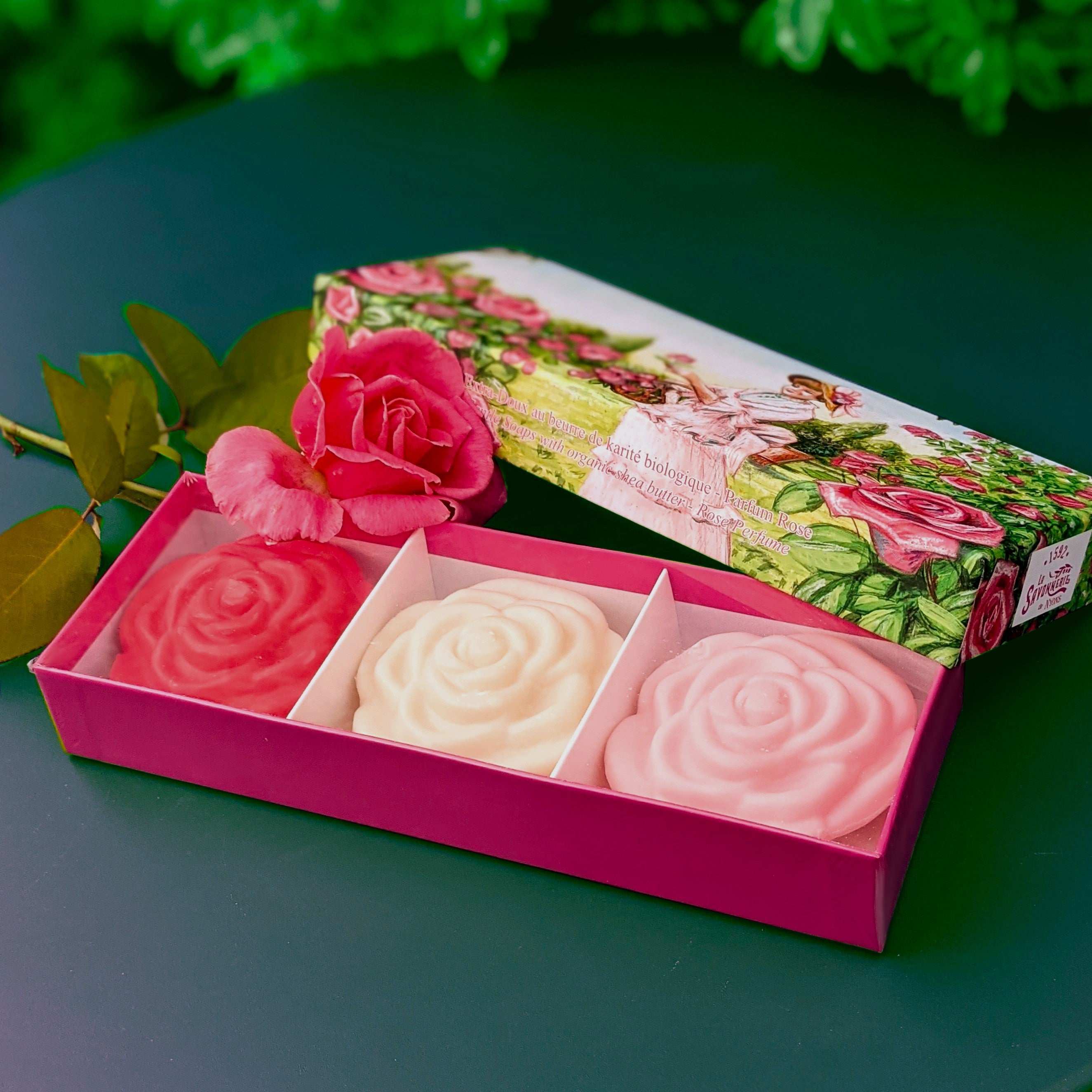 Coffret  3 Savons Roses 100g