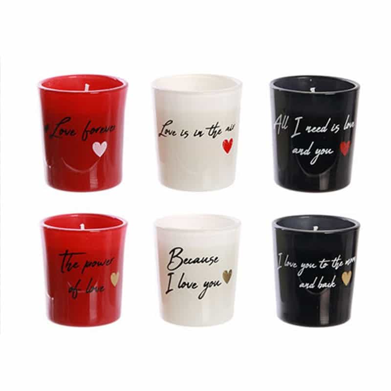 Coffret bougies mots d'amour