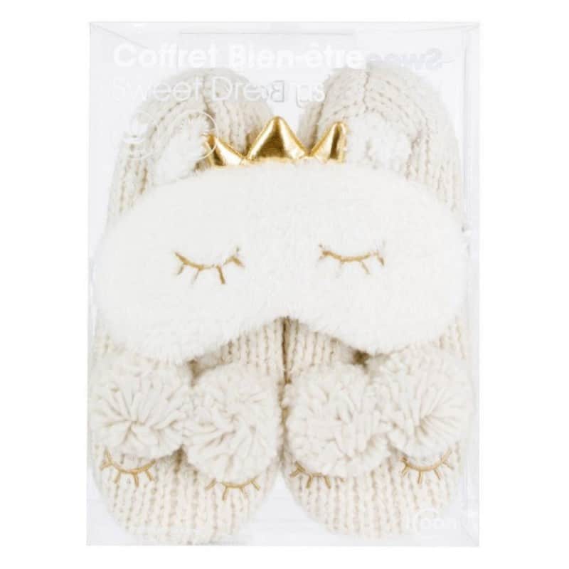 Coffret Chaussons doux et masque de repos