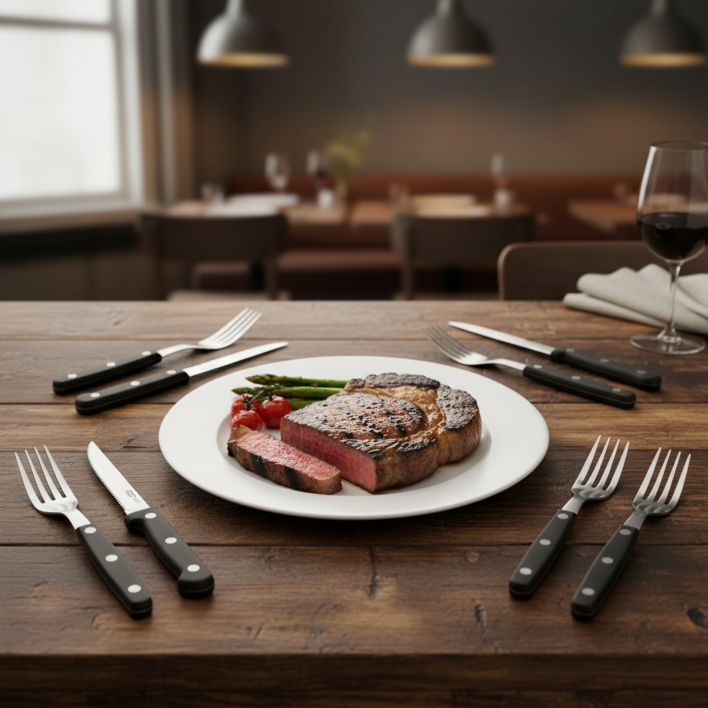 Coffret couverts steak mise en situation