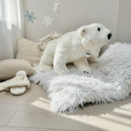 Grande peluche ours polaire blanc 53cm ultra douce - Pelage moelleux pour câlins enfant - BARBACADO
