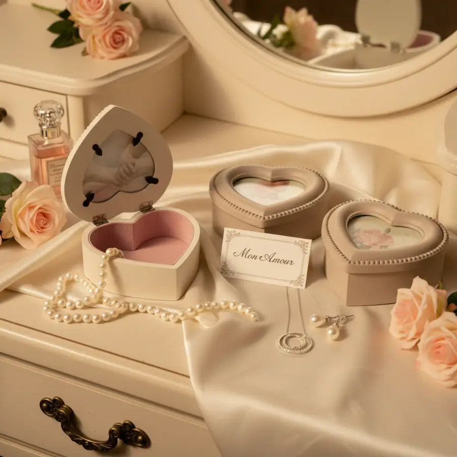 jolies boites coeur pour les bijoux