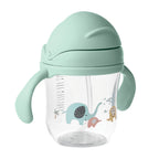 Gobelet Bébé Tritan 250ml avec Paille Rétractable - Motifs Animaux