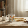 Mug céramique vintage Sportifs avec illustration rétro joueurs de tennis — cadeau original pour amateurs de sport
