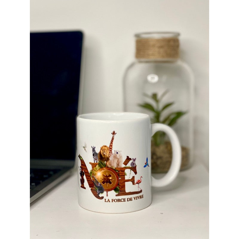 Mug céramique Arche de Noé 300ml - Design animaux original pour thé et café - BARBACADO
