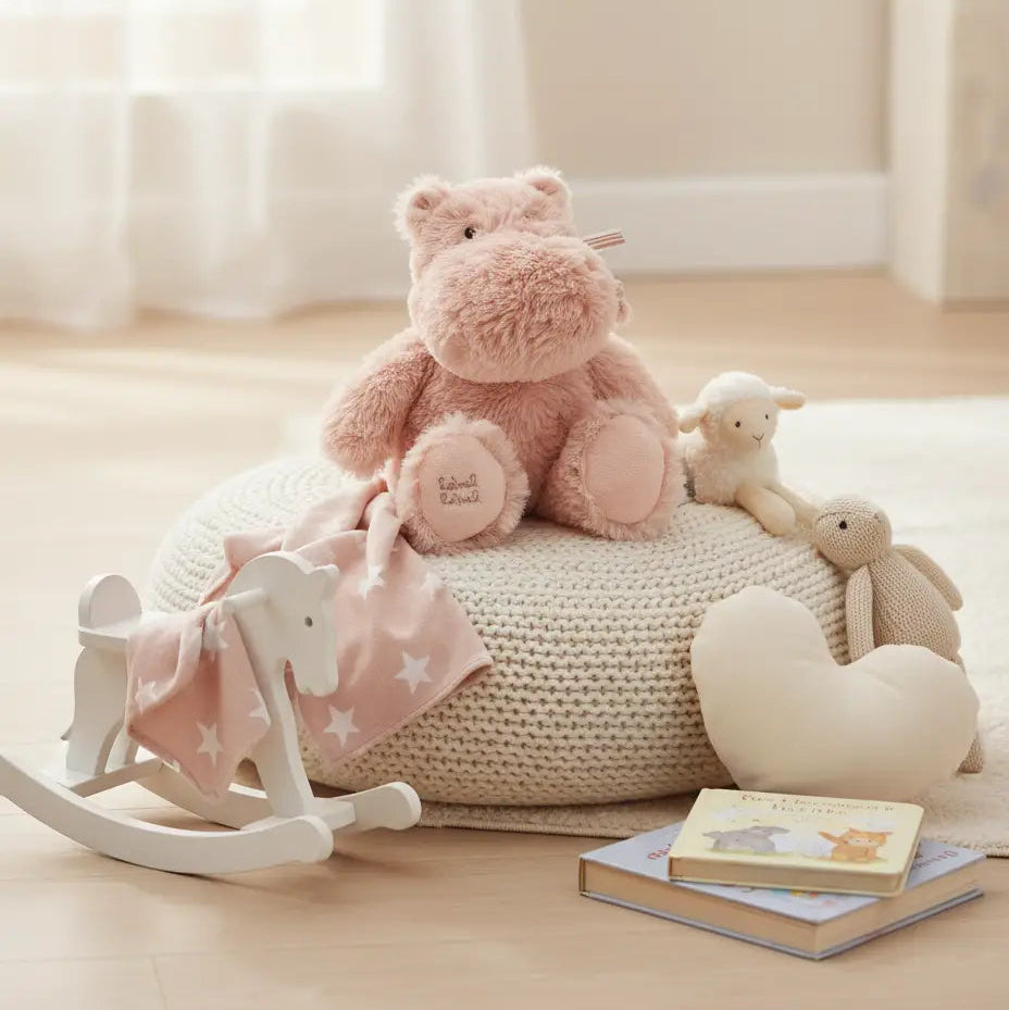 Adorable peluche hippo rose