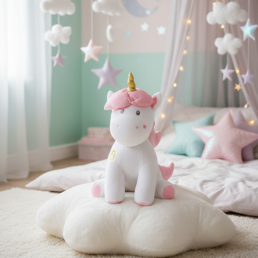 Peluche LICORNE 30cm lavable