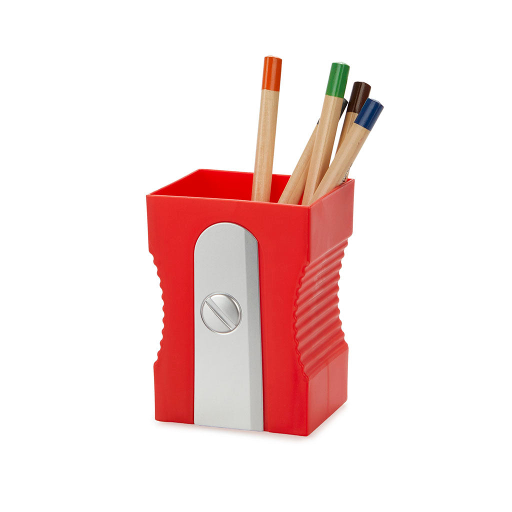 Pot à Crayons Forme Taille Crayon Rouge