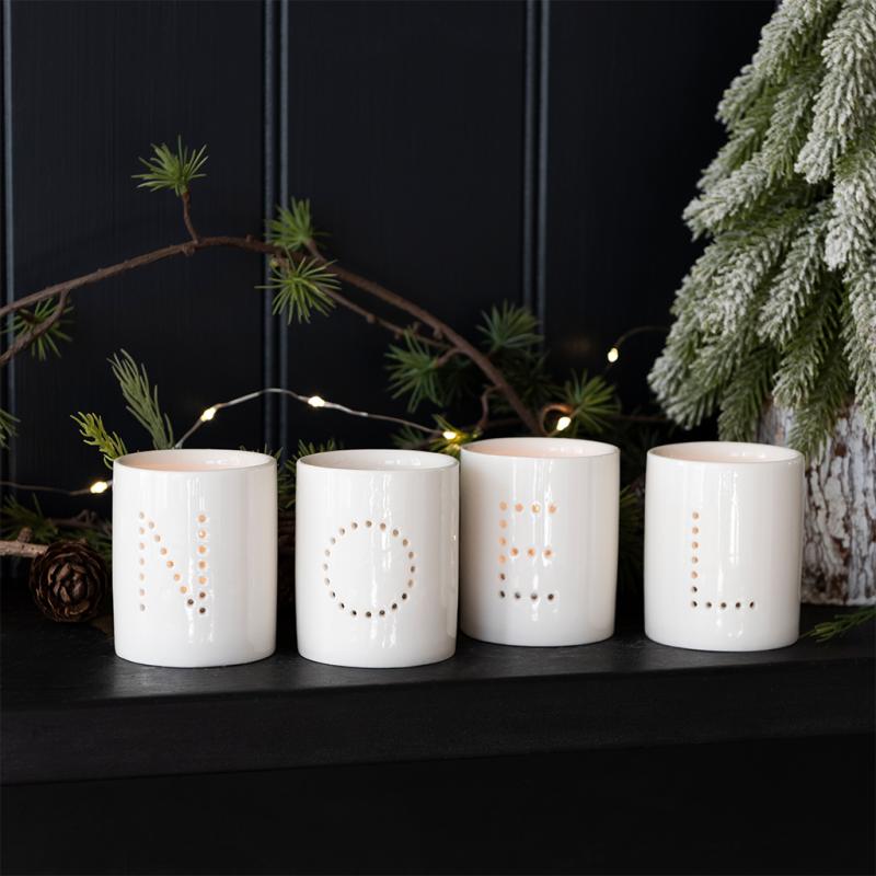 photophore en porcelaine Noel