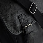 Sacoche Cartable Façon Cuir Noir - Professionnelle Ordinateur
