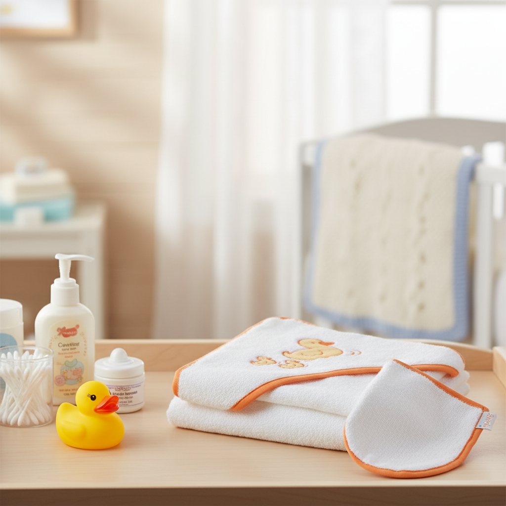Sortie de bain bébé coton