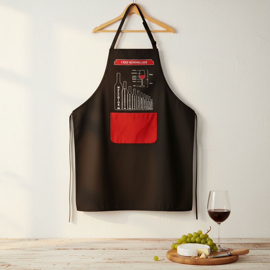 Tablier Chef Sommelier - mise en scène tablier visible