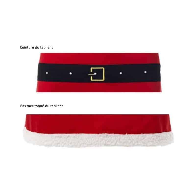 Tablier de Noël Père Noël Rouge