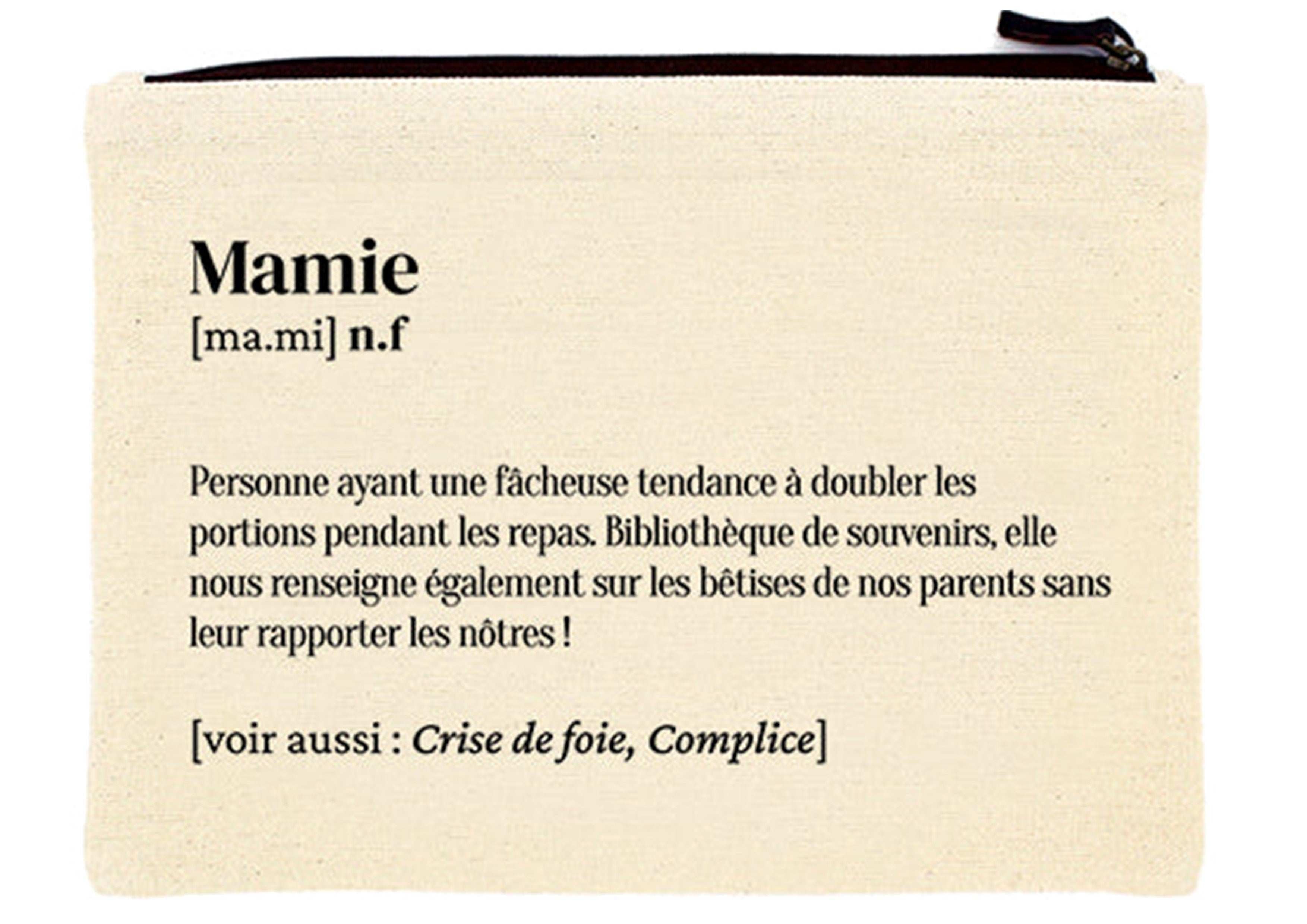 Grande Trousse en coton Mamie
