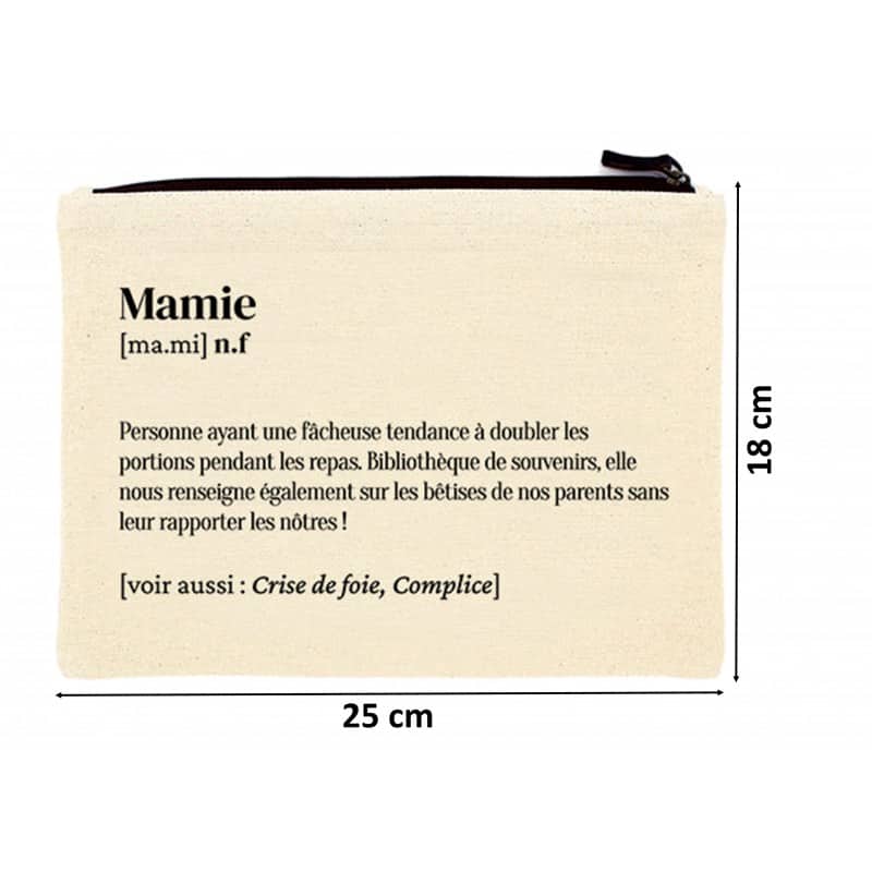 Grande Trousse en coton Mamie