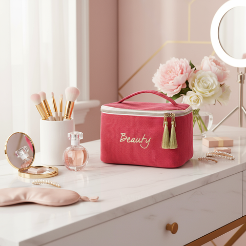 Petite trousse à maquillage en similicuir rose Molly Marais Petite trousse à maquillage en similicuir rose Molly Marais