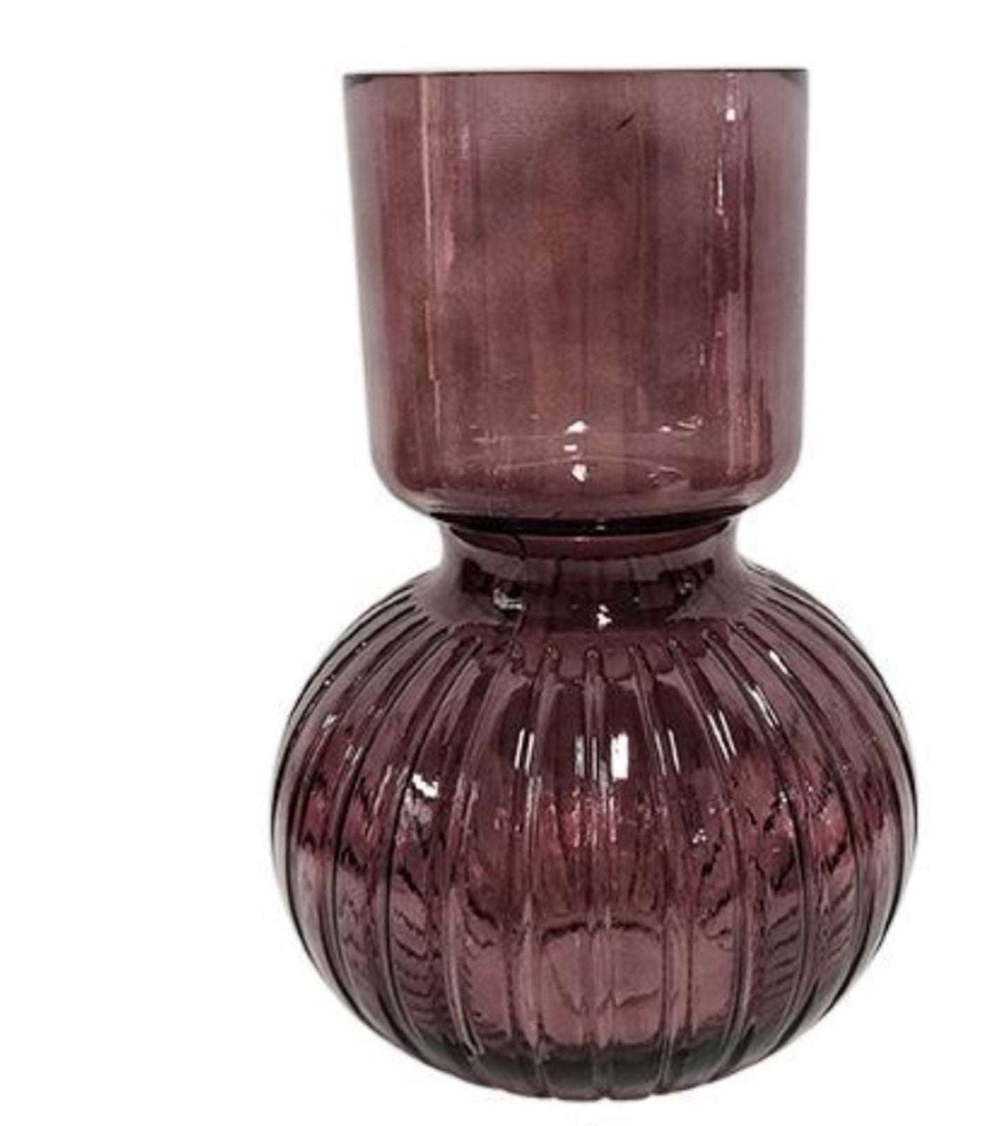 Vase en verre couleur Prune 26cm