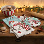 Set torchon et manique motif Noël - cadeau cuisine fêtes