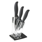 Bloc 3 Couteaux Céramique Noirs - Lame Carbone Zirconium