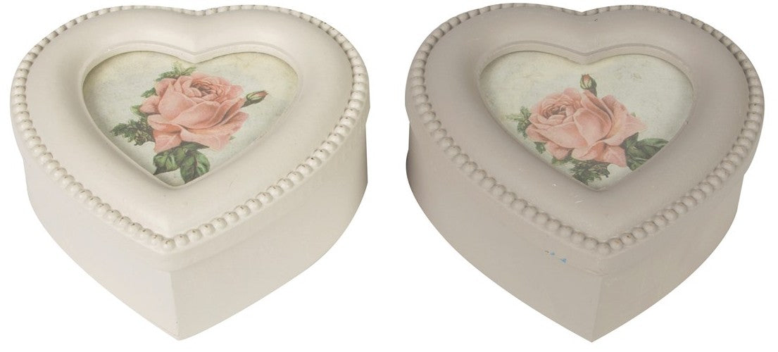 Boîte Coeur Cadre Photo Bois - Rangement Bijoux Romantique